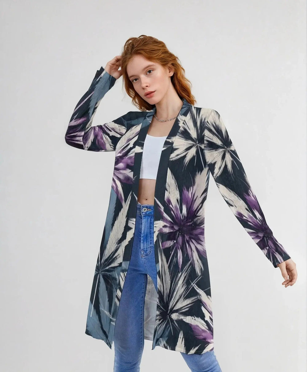 Cardigan mi-long Indigo Haze
