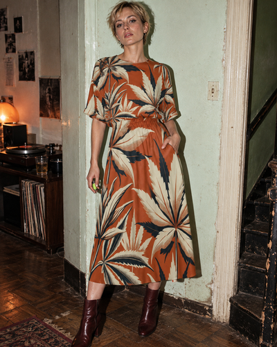 Robe Mi-longue Cali à Poches