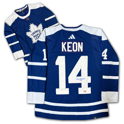 MAILLOT BLEU REVERSE RETRO DES MAPLE LEAFS DE TORONTO DAVE KEON AUTOGRAPHIÉ – OBJET DE COLLECTION DE HOCKEY NHL SOUVENIR SIGNÉ (TAILLE L OU XL)