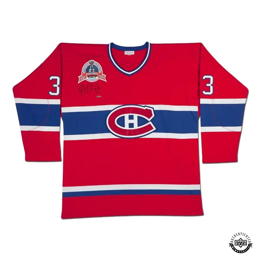 MAILLOT AUTHENTIQUE PATRICK ROY DES CANADIENS DE MONTRÉAL, COLLECTION HOCKEY LNH SIGNÉ (GRANDEUR G OU TG)