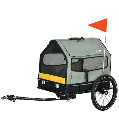 Remorque de vélo pour chien 3 en 1 Aosom, remorque de transport, lit pour animaux de compagnie avec laisse de sécurité, attelage, roues à dégagement rapide, coussin pour petits chiens