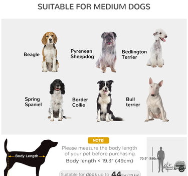 Aosom Dog Bike Trailer with Mesh Windows, Safety Leash, Safety Flag, Front/Rear Doors, for Medium Dogs Travel, Light Grey