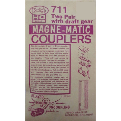 Kadee #711 HO #711 Vieux Modèle/Usage Léger Attelage en Plastique Noir 2 Paires