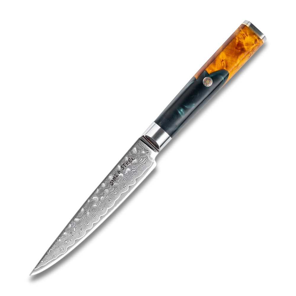 Couteau utilitaire Kaze Katana 6" | Acier Damas par Ginza Steel