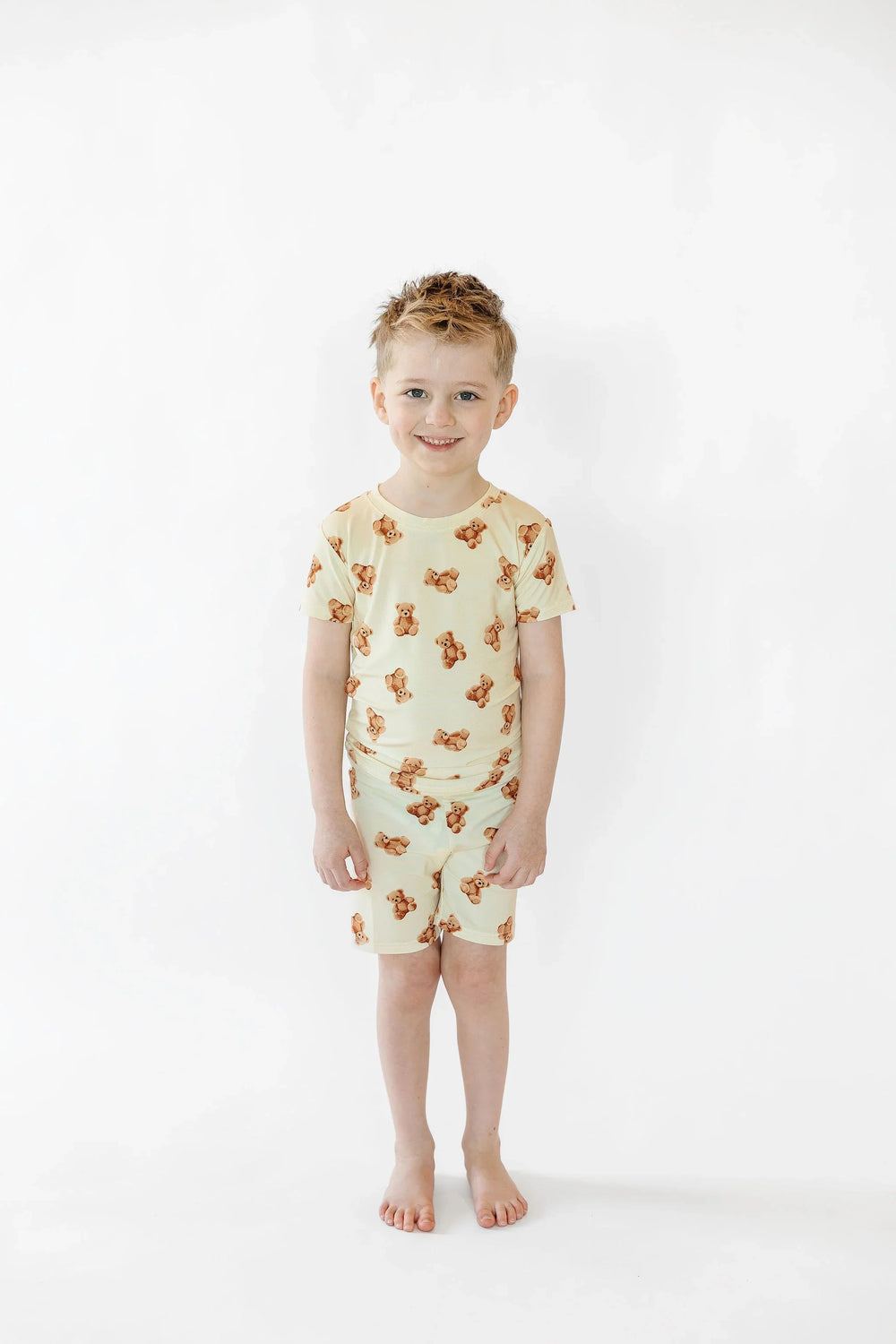 Shorts de pyjama ours en peluche pour enfants