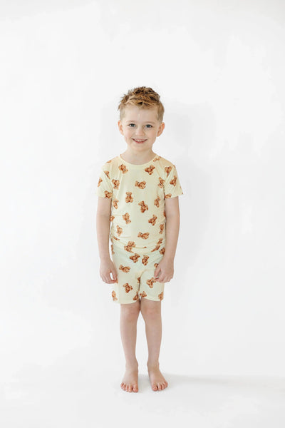 Shorts de pyjama ours en peluche pour enfants