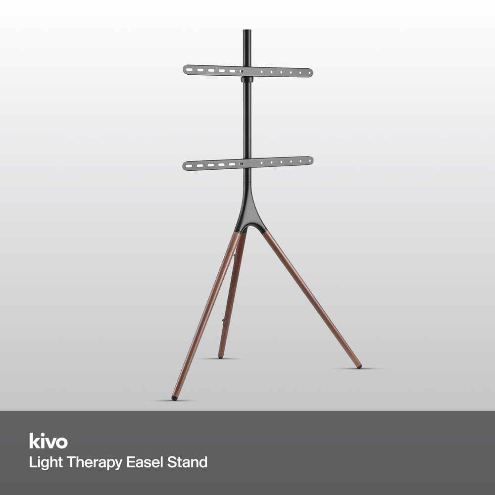 Support pour panneau de luminothérapie Kivo Easel : Bois de noyer + Acier