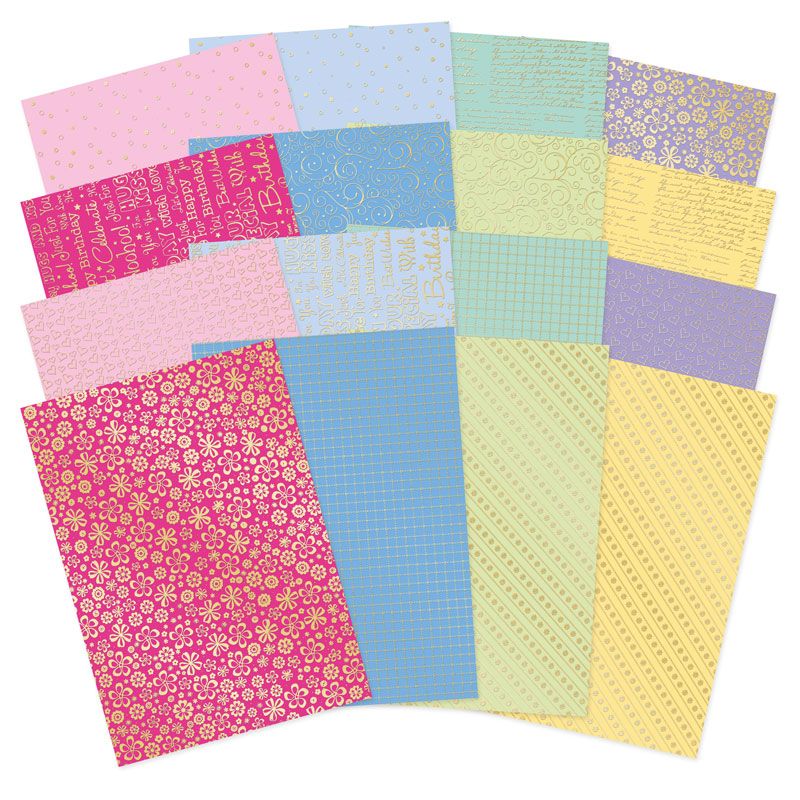 Papiers cartonnés Confetti Petals Adorable Scorable avec dorure