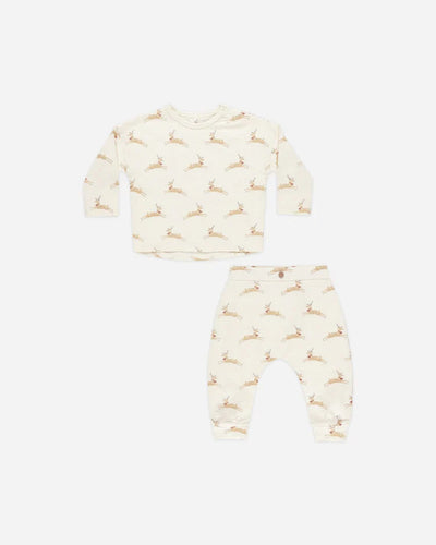 Ensemble t-shirt à manches longues + pantalon | Cerf | Rylee & Cru