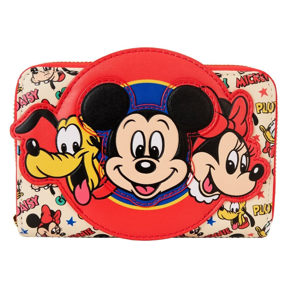 Portefeuille à glissière Loungefly Mickey & Friends