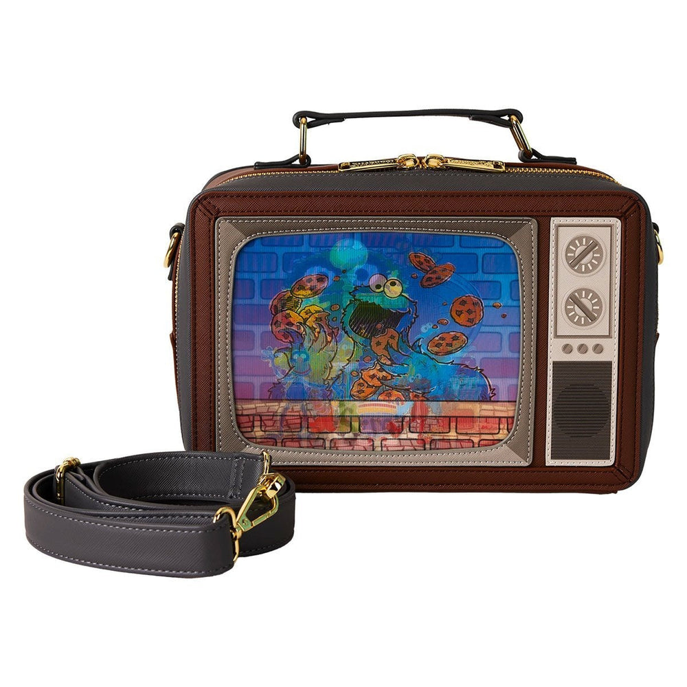 Sac bandoulière Loungefly Sesame Street Téléviseur Rétro Lenticulaire