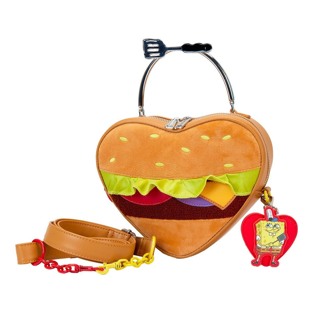 Sac bandoulière en peluche Cœur Patty Crabe Loungefly Bob Éponge