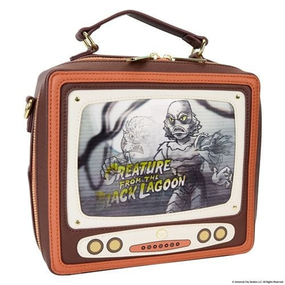 Sac bandoulière Loungefly Universal Monsters TV lenticulaire triple style vintage