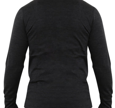 Men's Merino Wool Long Sleeve Henley — Midweight