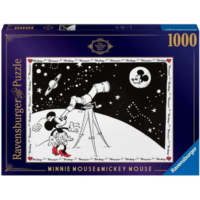 Puzzle 1000 pièces Mickey Mouse à l'observation des étoiles