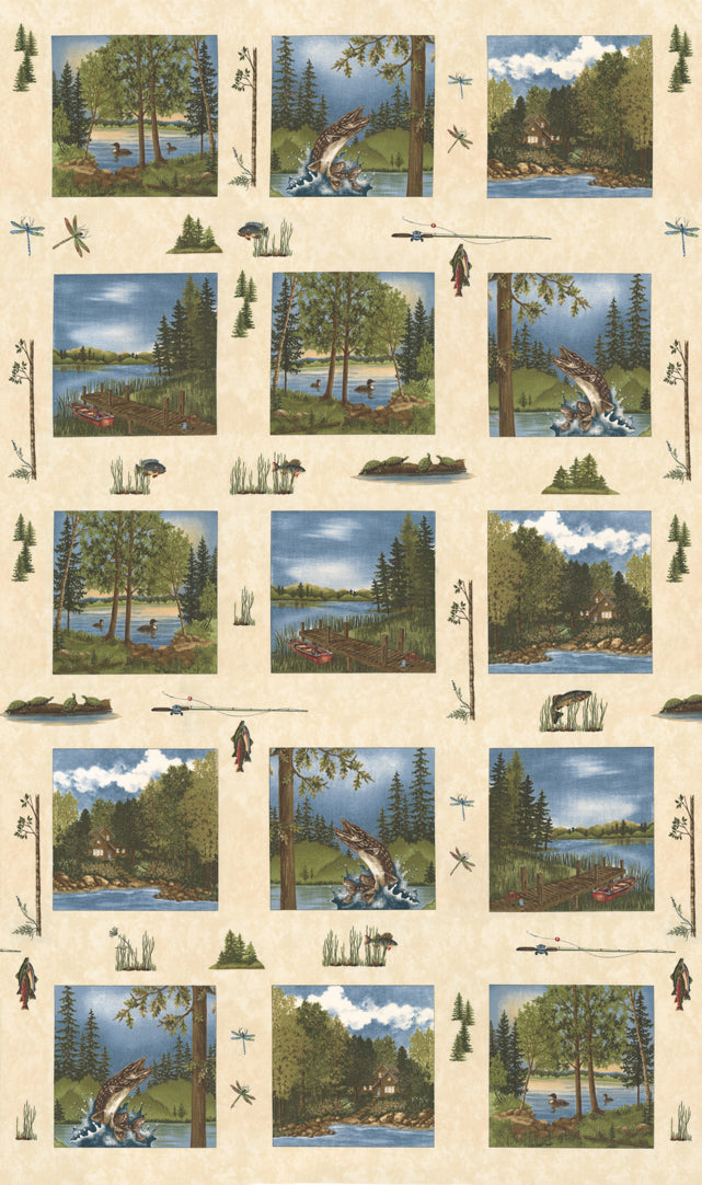Vues du lac par Holly Taylor pour Moda Fabrics - Panneau nº 2