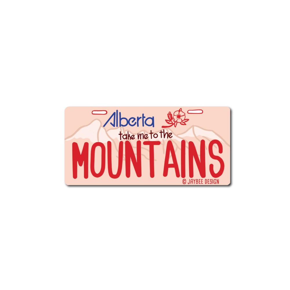Autocollant en vinyle pour plaque d'immatriculation de montagne