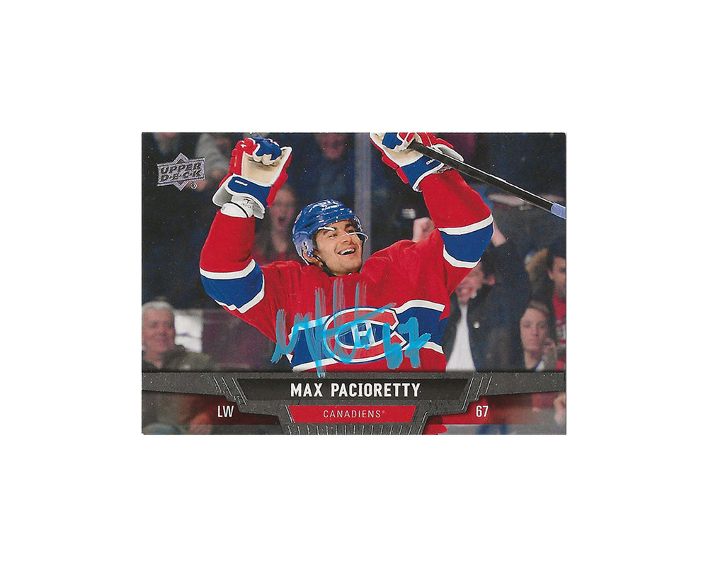 Carte de hockey Max Pacioretty autographiée - Upper Deck Series 1 #9 2013-14