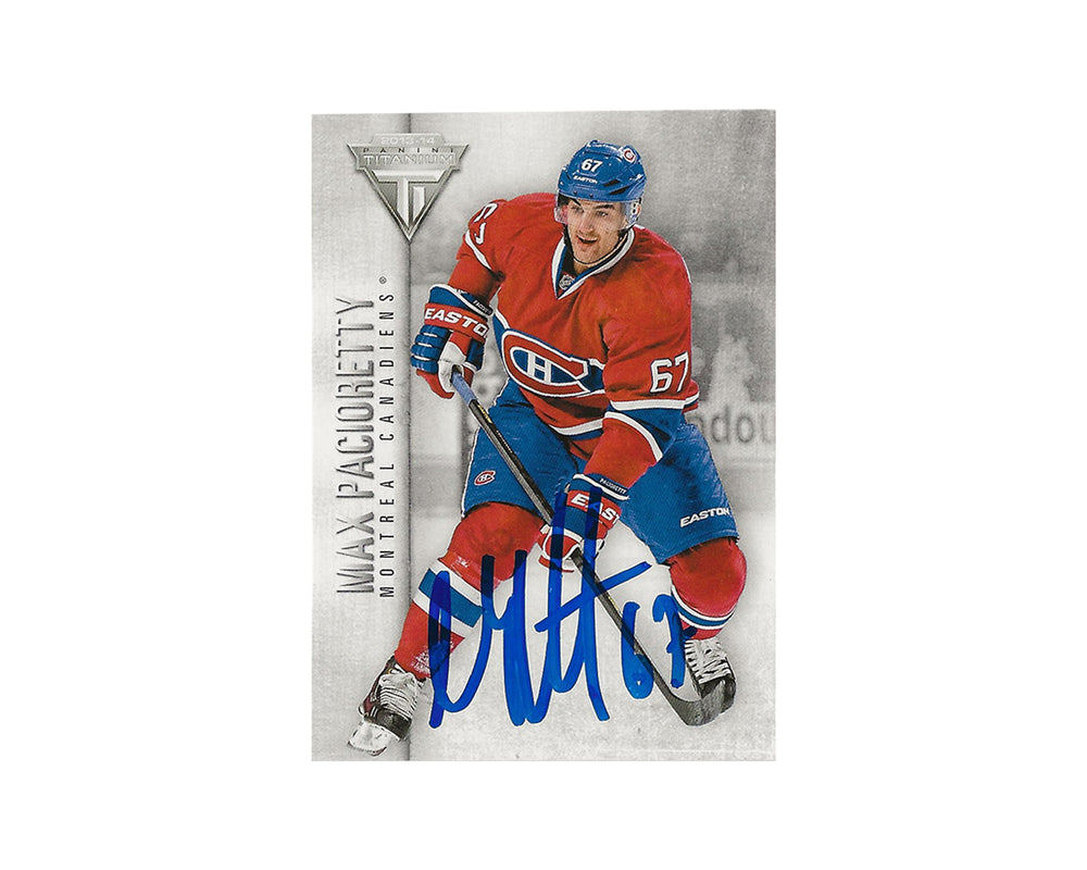 Carte de hockey Max Pacioretty autographiée Panini Titanium #66 2013-14