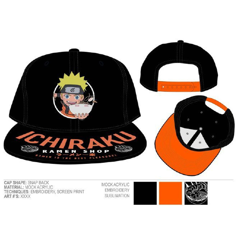 Casquette Ichiraku à Visière Sublimée Naruto Ajustable