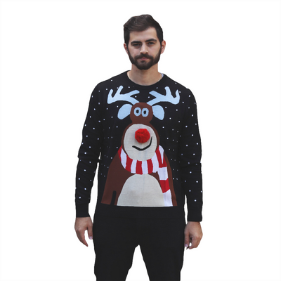 Pull de Noël Rênes Curieux