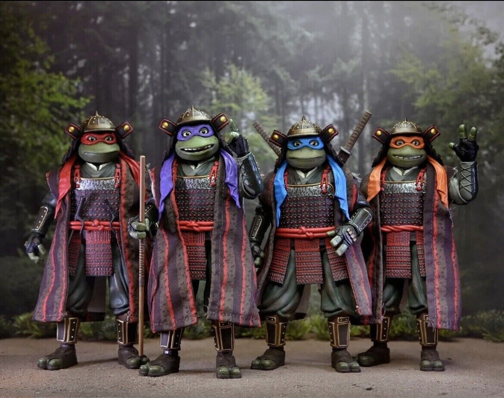 Les Tortues Ninja 3 - Figurine d'action - Pack de 4 Tortues Samouraïs