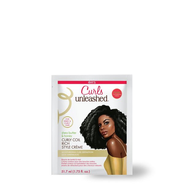 ORS CURLS UNLEASHED SHEA BUTTER & HONEY CURLY COIL RICH STYLE CRÈME PCKT 1.75OZ