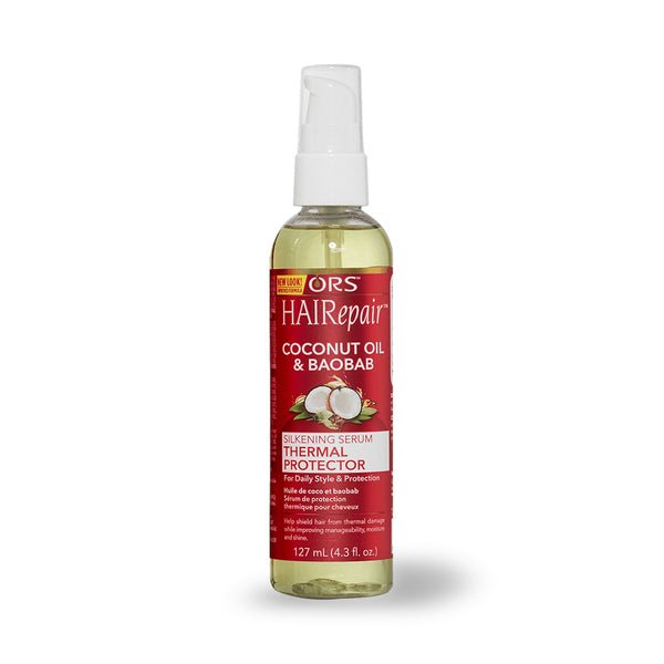 ORS Hair Repair Sérum soyeux à l'huile de coco et au baobab Protecteur thermique 127 ml