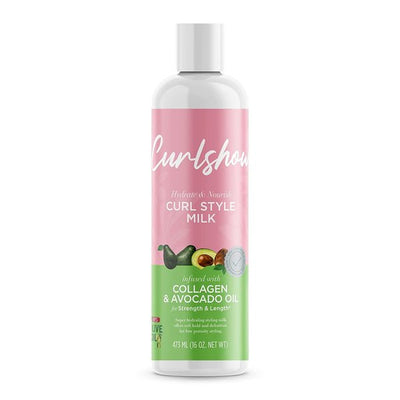ORS Olive Oil Curlshow Lait Coiffant Boucles Infusé de Collagène et d'Huile d'Avocat pour Force et Longueur 473 ml