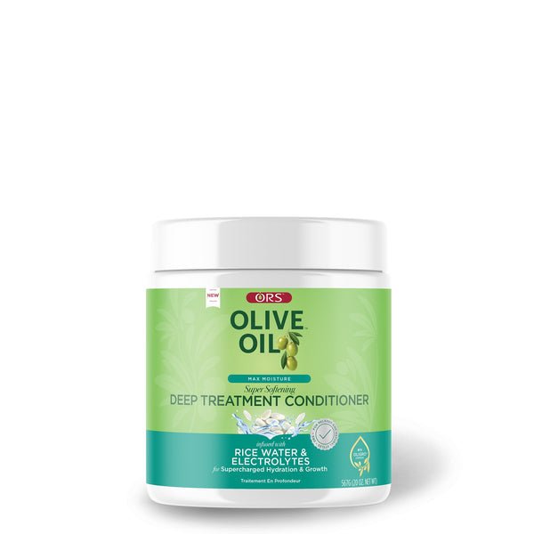 ORS Olive Oil Max Moisture Super Softening Deep Treatment Conditioner Infused with Rice Water & Electrolytes 20OZ