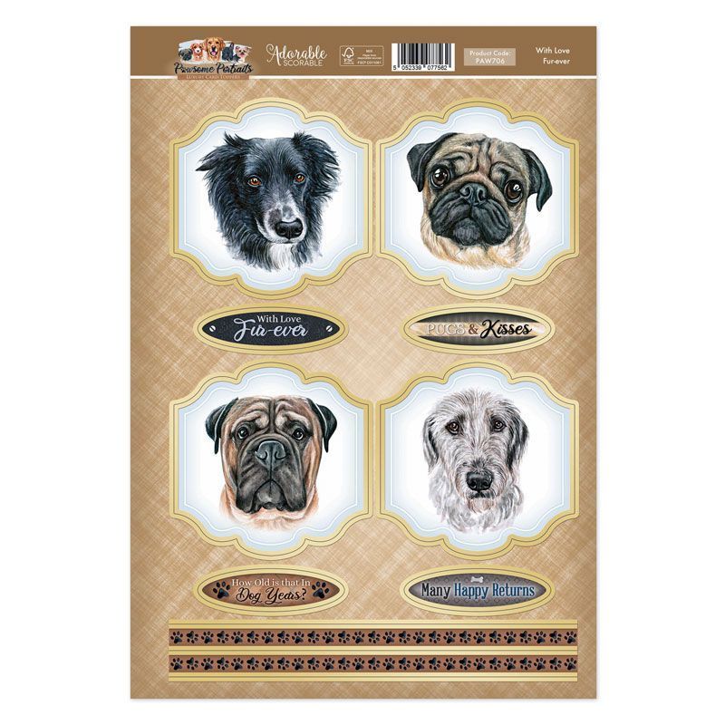 Feuille de décoration pour carte « Amour pour toujours »