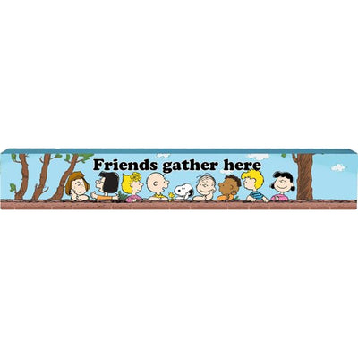 Panneau en bois "Friends Gather Here" de Peanuts - DISC