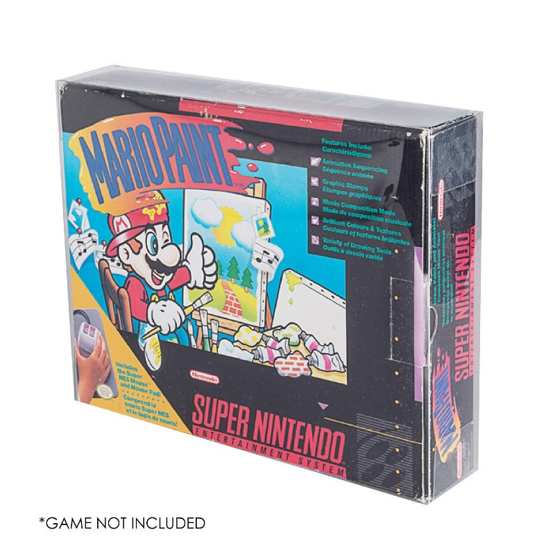 Nintendo SNES Mario Paint Big Box Protections EVORETRO PET - Lot de 1