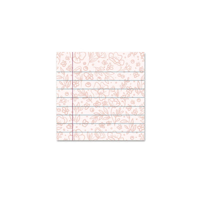 Notes autocollantes à motif floral rose