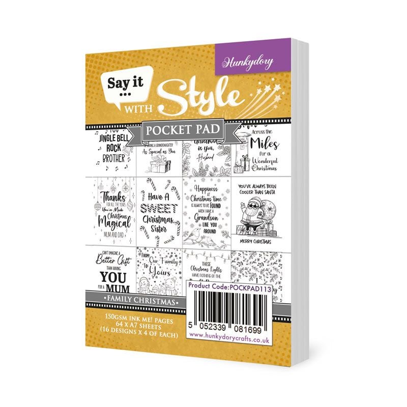 Blocs-notes de poche "Say It With Style" - Noël en famille