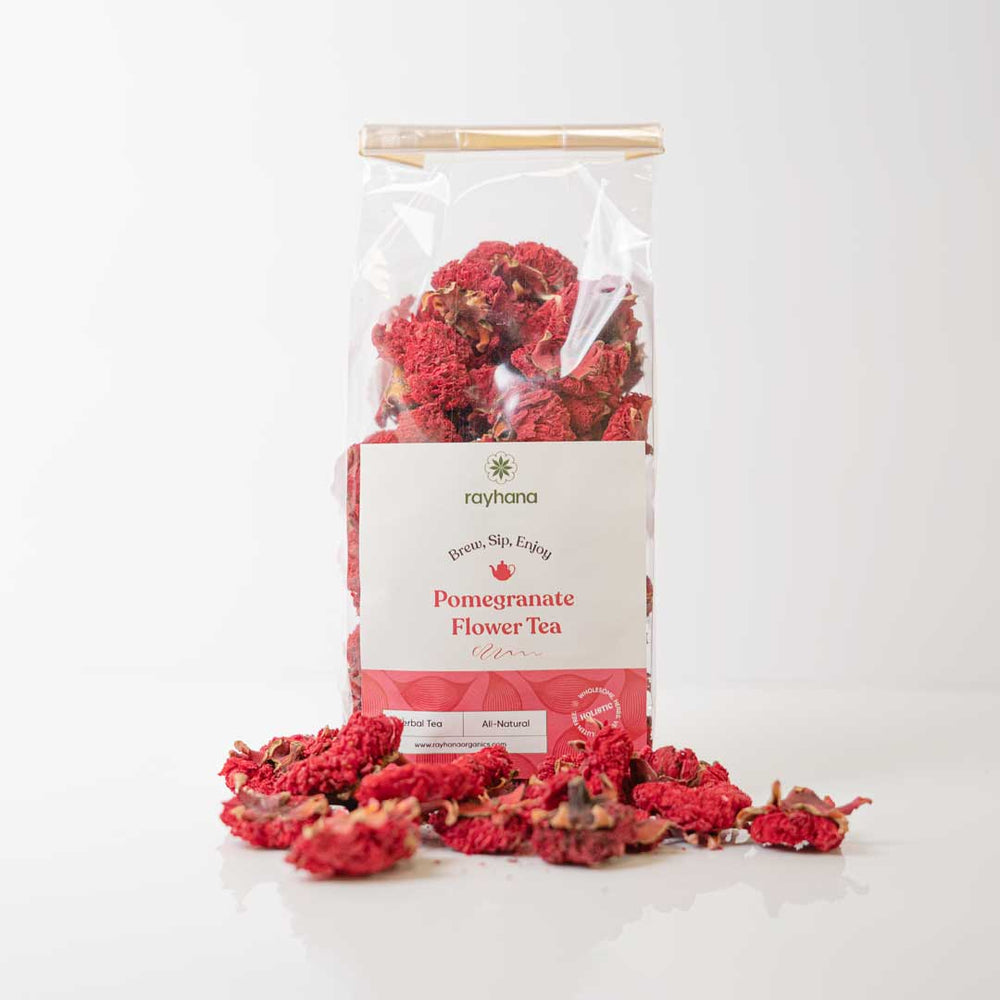 Tisane de Fleurs de Grenade – Rayhana Organics – Fleurs Entières Séchées