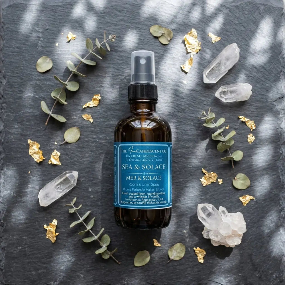 SEA & SOLACE | Vaporisateur d'ambiance et de literie côtière | Parfum d'intérieur sans alcool