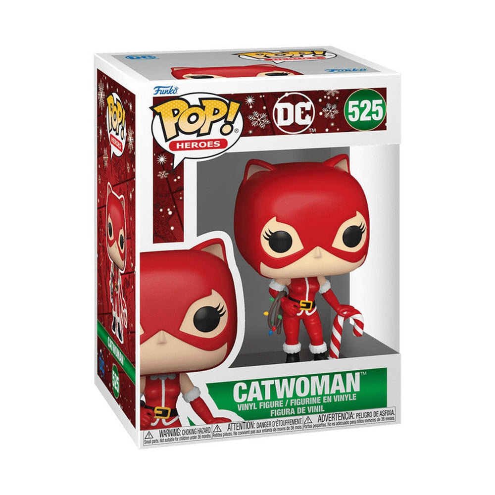 POP! DC Catwoman des Fêtes avec Bâton de Sucre d'Orge