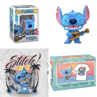 POP! & Tee - Stitch with Ukelele (Small)