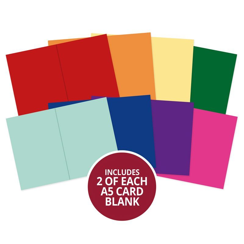 Cartes vierges pré-pliées Rainbow Brights - A5