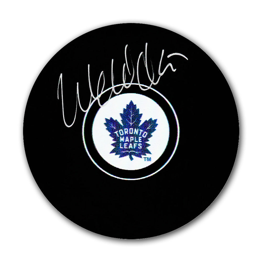 PALET DE HOCKEY WENDEL CLARK SIGNÉ TORONTO MAPLE LEAFS – OBJET DE COLLECTION LNH AUTHENTIQUE AUTOGRAPHÉ