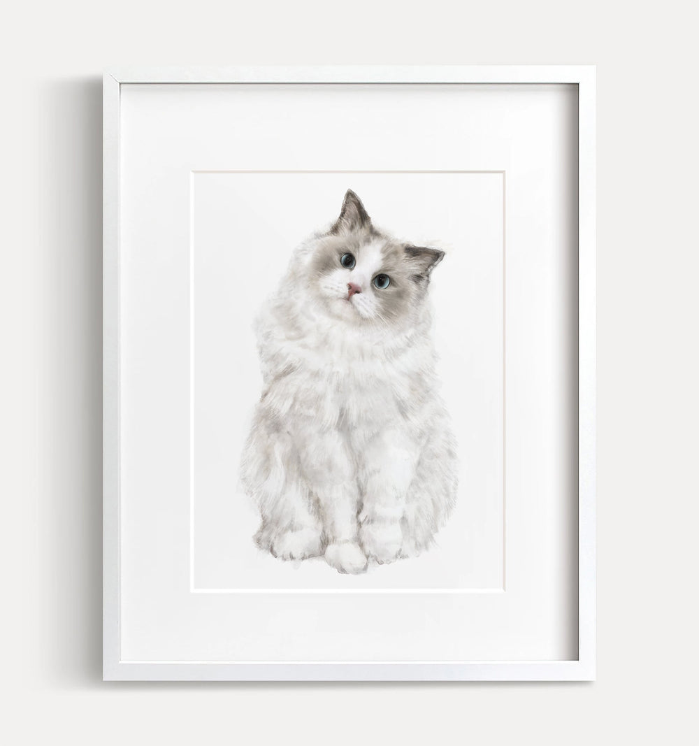 Impression d'art de chat Ragdoll