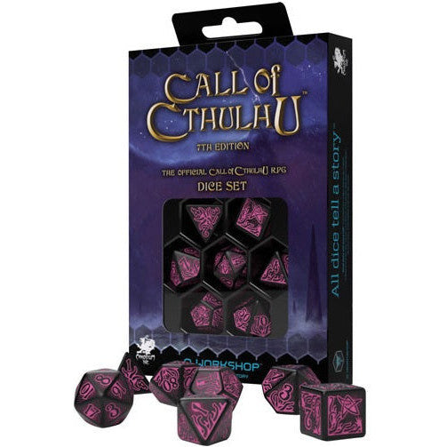 Ensemble de dés Call of Cthulhu : Noir/Magenta