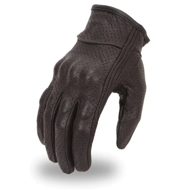 Gants de moto perforés en cuir de chèvre premium pour hommes