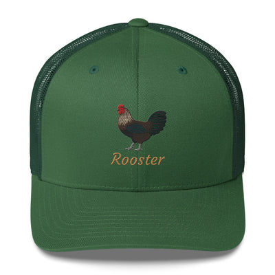 Casquette de camionneur avec broderie de coq