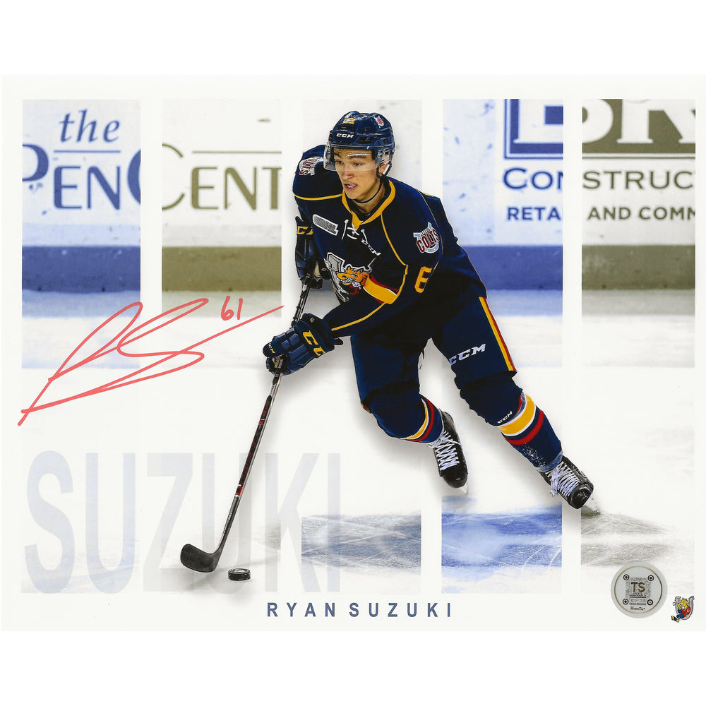 Photo 8x10 de Ryan Suzuki autographiée, édition parallèle, des Barrie Colts