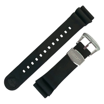 Bracelet en caoutchouc SEIKO Turtle / Samurai Noir OEM 22 mm | R02F011J9