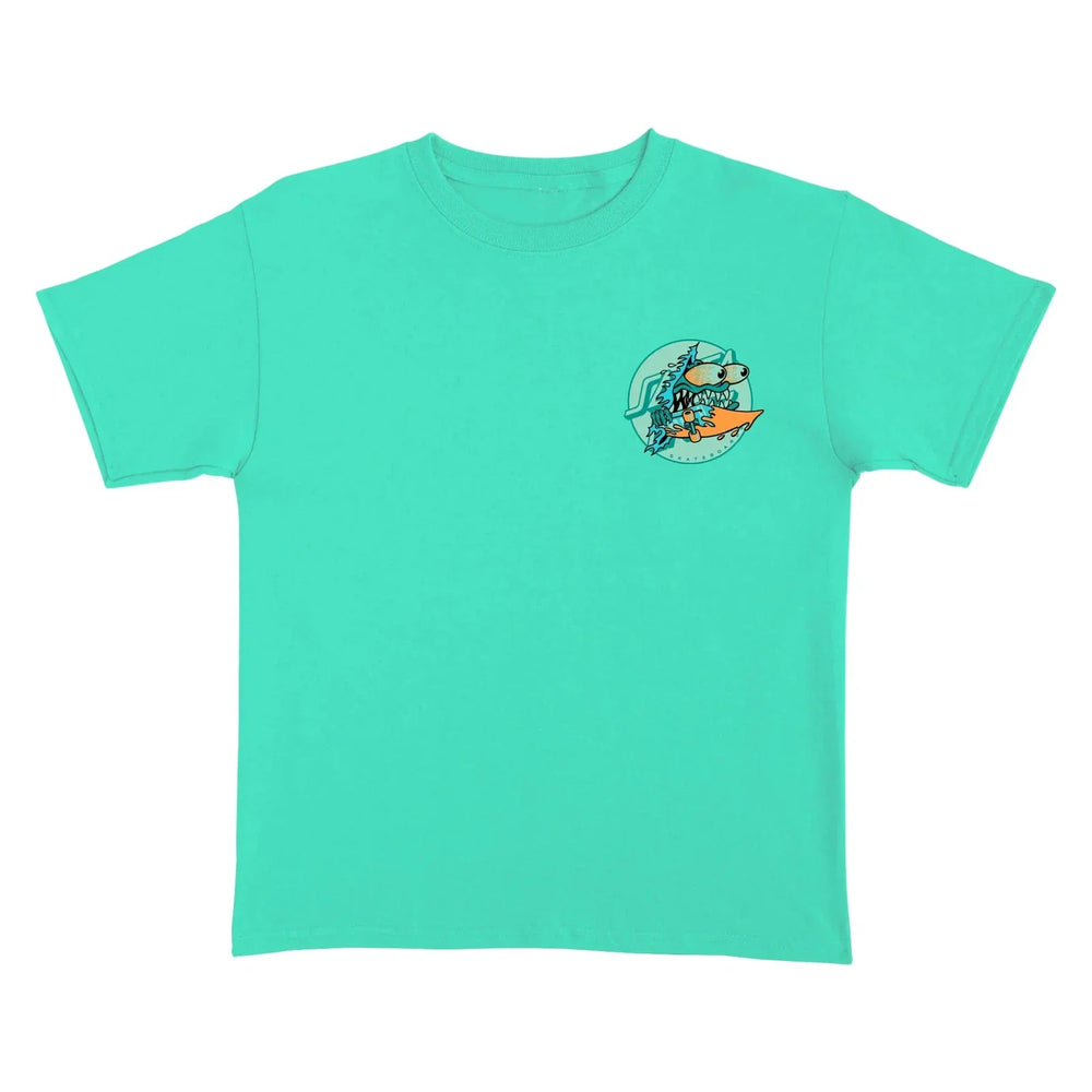 Santa Cruz 'Meek Slasher Box' Tee - Mint Green (KIDS)