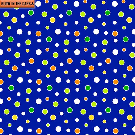 Toadally Cool Glow by Benartex - Royal Cool Dots — Cottage Quilting Ltd.