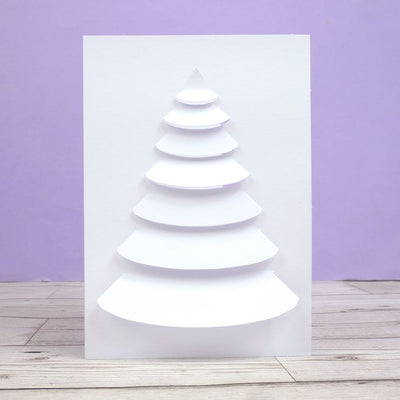 Supports de cartes et enveloppes de luxe découpés – Sapin de Noël